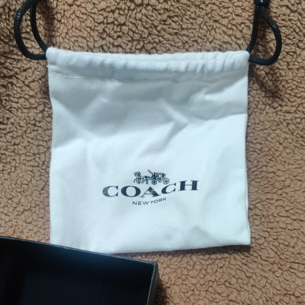 Coach Pink Signature C Hoop Earrings - Picture 7 of 7